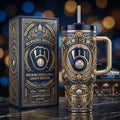 Milwaukee Brewers 40oz Tumbler with Lid and Straw