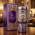 Minnesota Vikings 40oz Tumbler with Lid and Straw