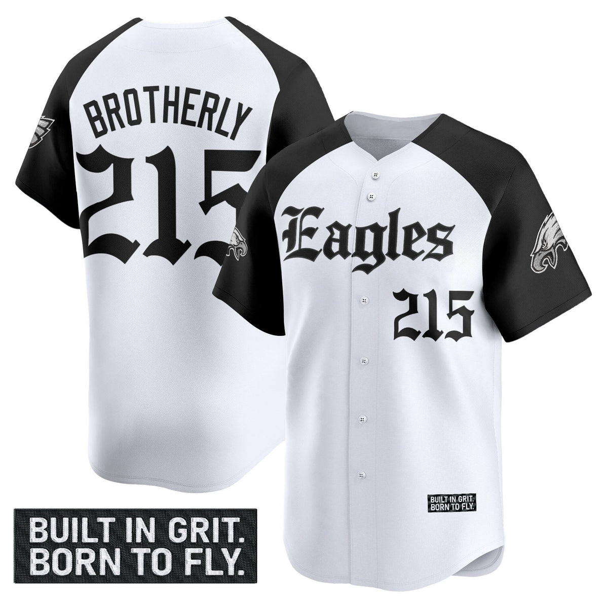 Men's Philadelphia Eagles 'Gothic Philly Edition' Vapor Baseball Jersey - All Stitched