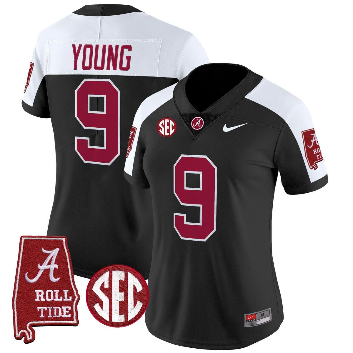 Women's Alabama Crimson Tide 2025 Vapor Limited Jersey - Alabama Map - All Stitched