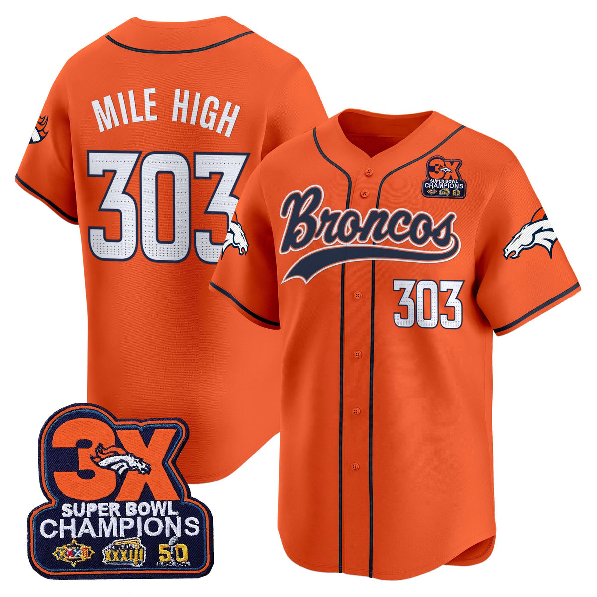 Men's Denver Broncos 2025 Vapor Baseball Jersey - All Stitched