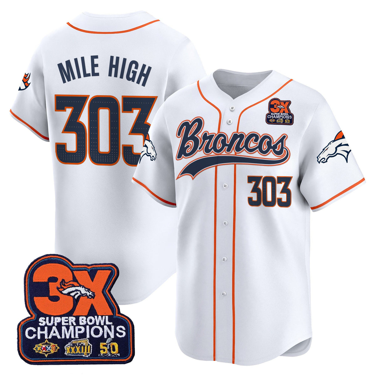 Men's Denver Broncos 2025 Vapor Baseball Jersey - All Stitched