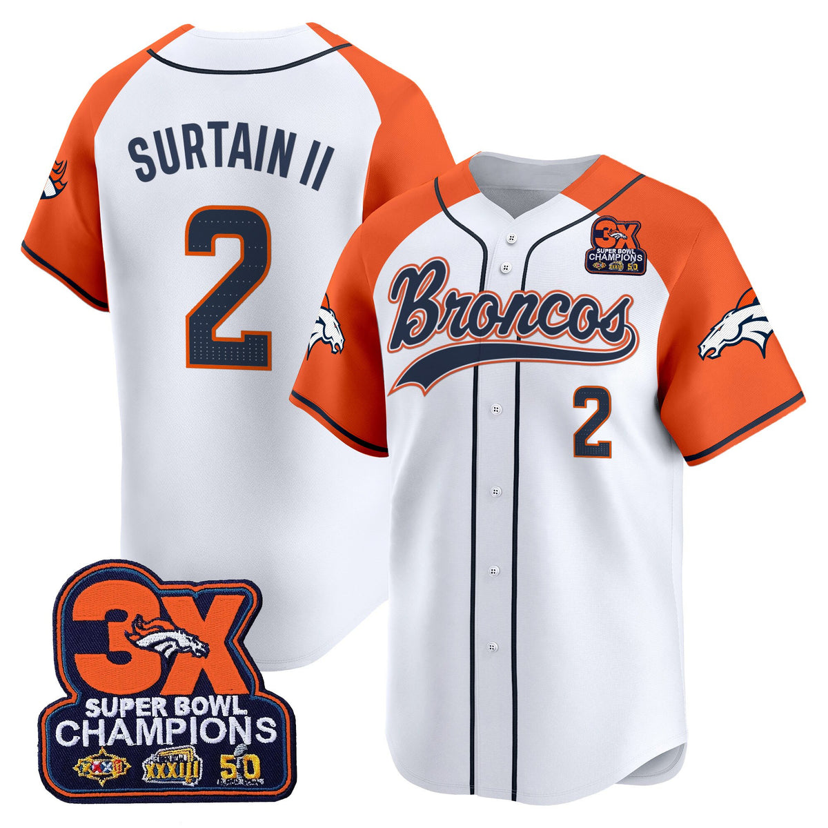 Men's Denver Broncos 2025 Vapor Baseball Jersey - All Stitched