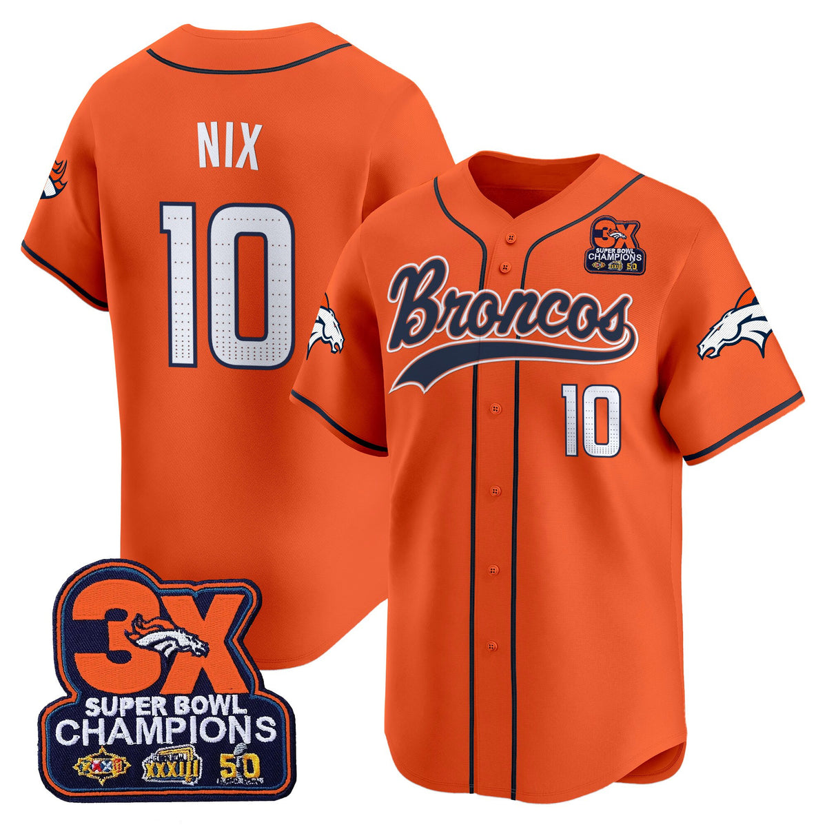 Men's Denver Broncos 2025 Vapor Baseball Jersey - All Stitched