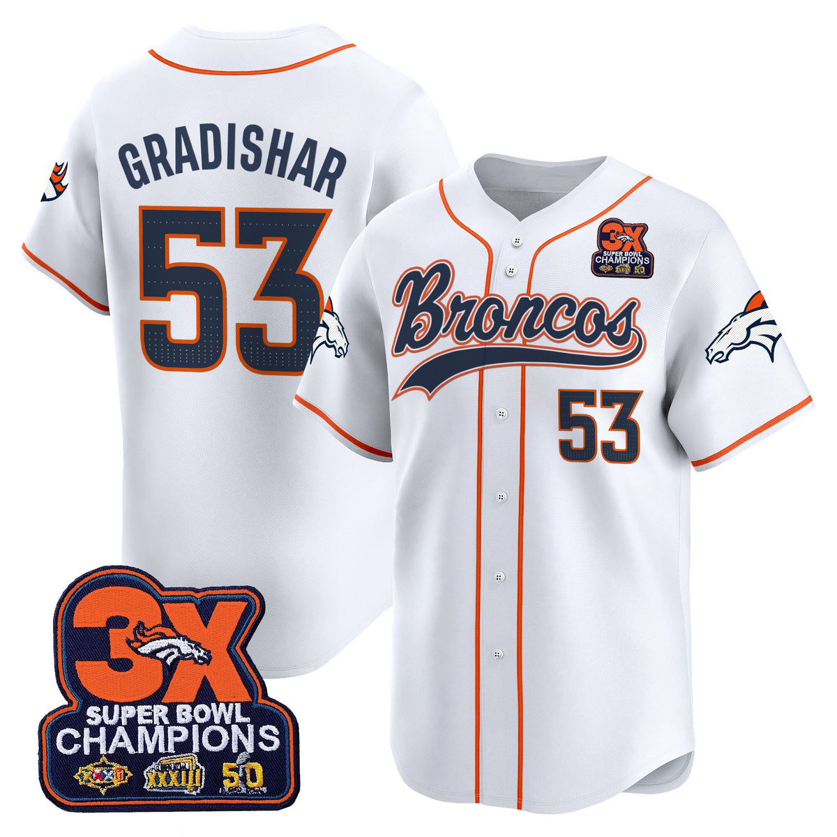 Men's Denver Broncos 2025 Vapor Baseball Jersey - All Stitched