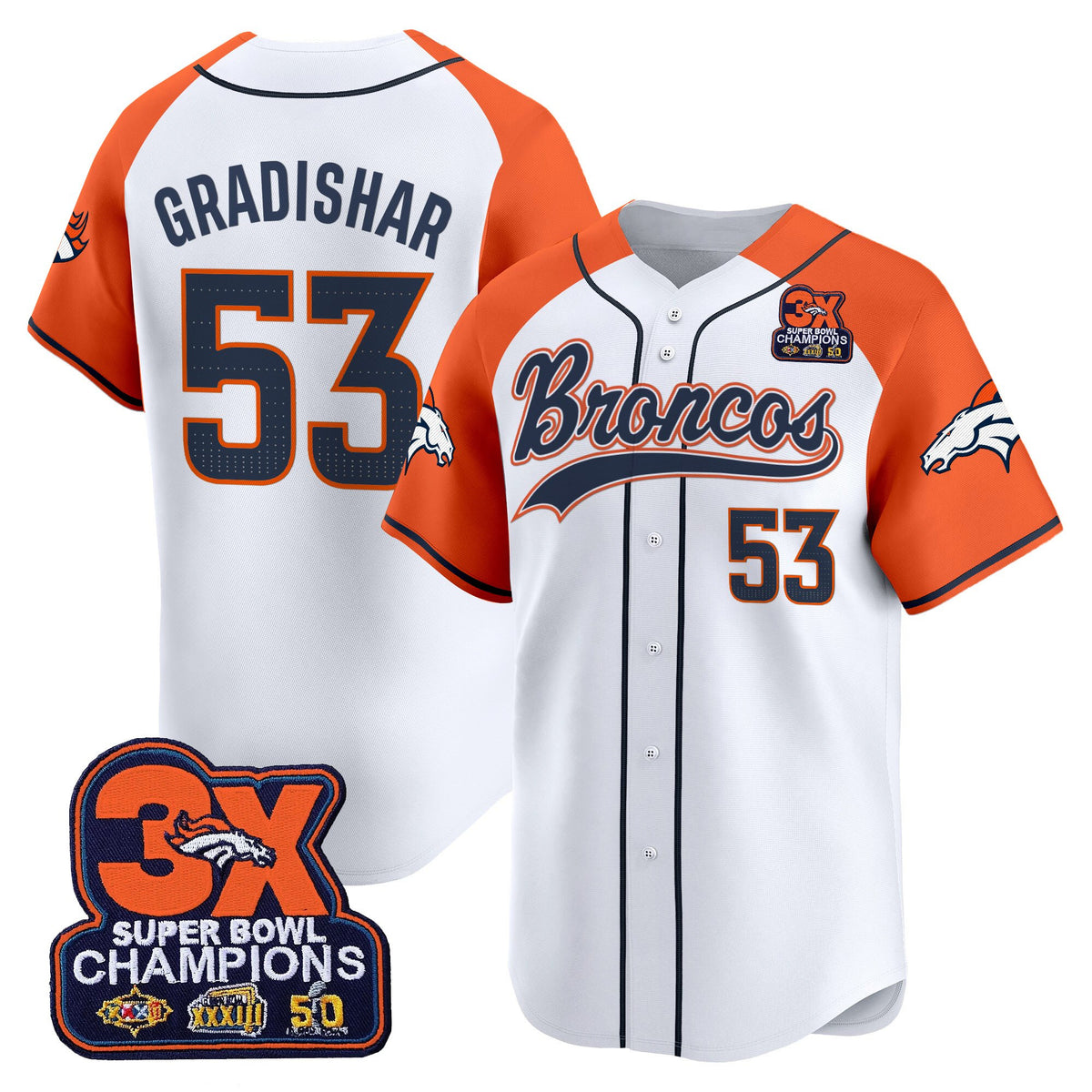Men's Denver Broncos 2025 Vapor Baseball Jersey - All Stitched