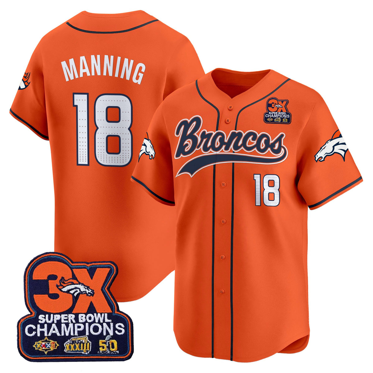 Men's Denver Broncos 2025 Vapor Baseball Jersey - All Stitched