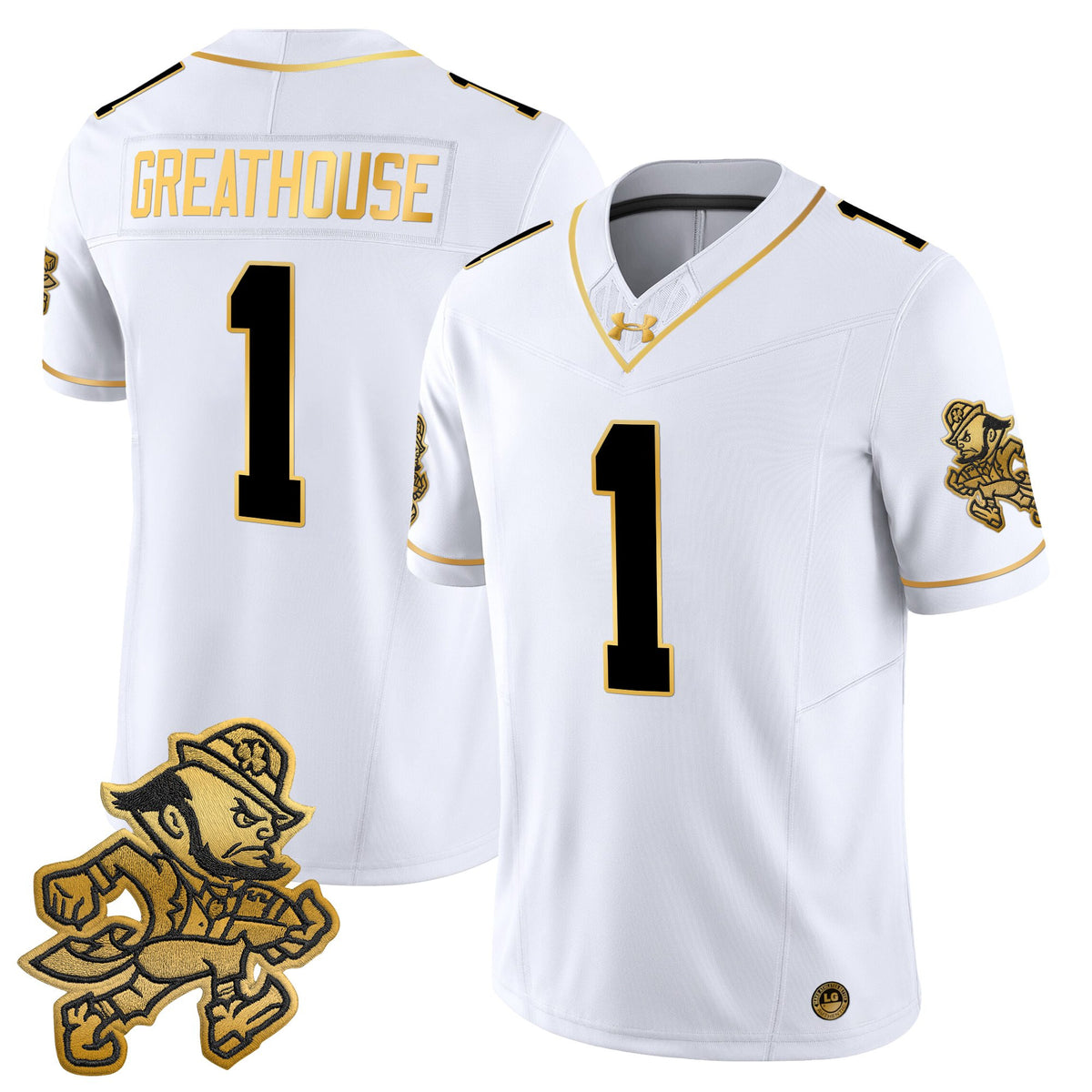Men's Notre Dame Fighting Irish 2025 'Gridiron Leprechaun Edition' Gold Vapor Limited Jersey – All Stitched
