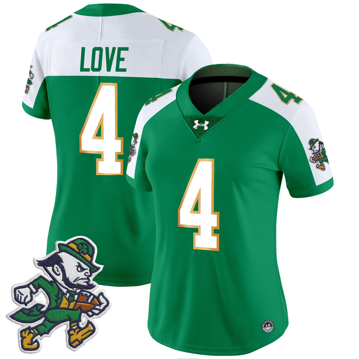 Women's Notre Dame Fighting Irish 2025 'Gridiron Leprechaun Edition' Vapor Limited Jersey – All Stitched