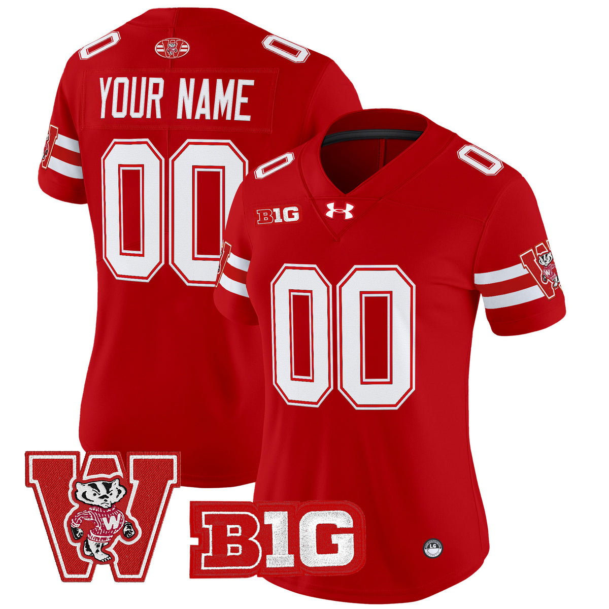 Wisconsin Badgers Throwback Vapor Limited Custom Jersey - All Stitched