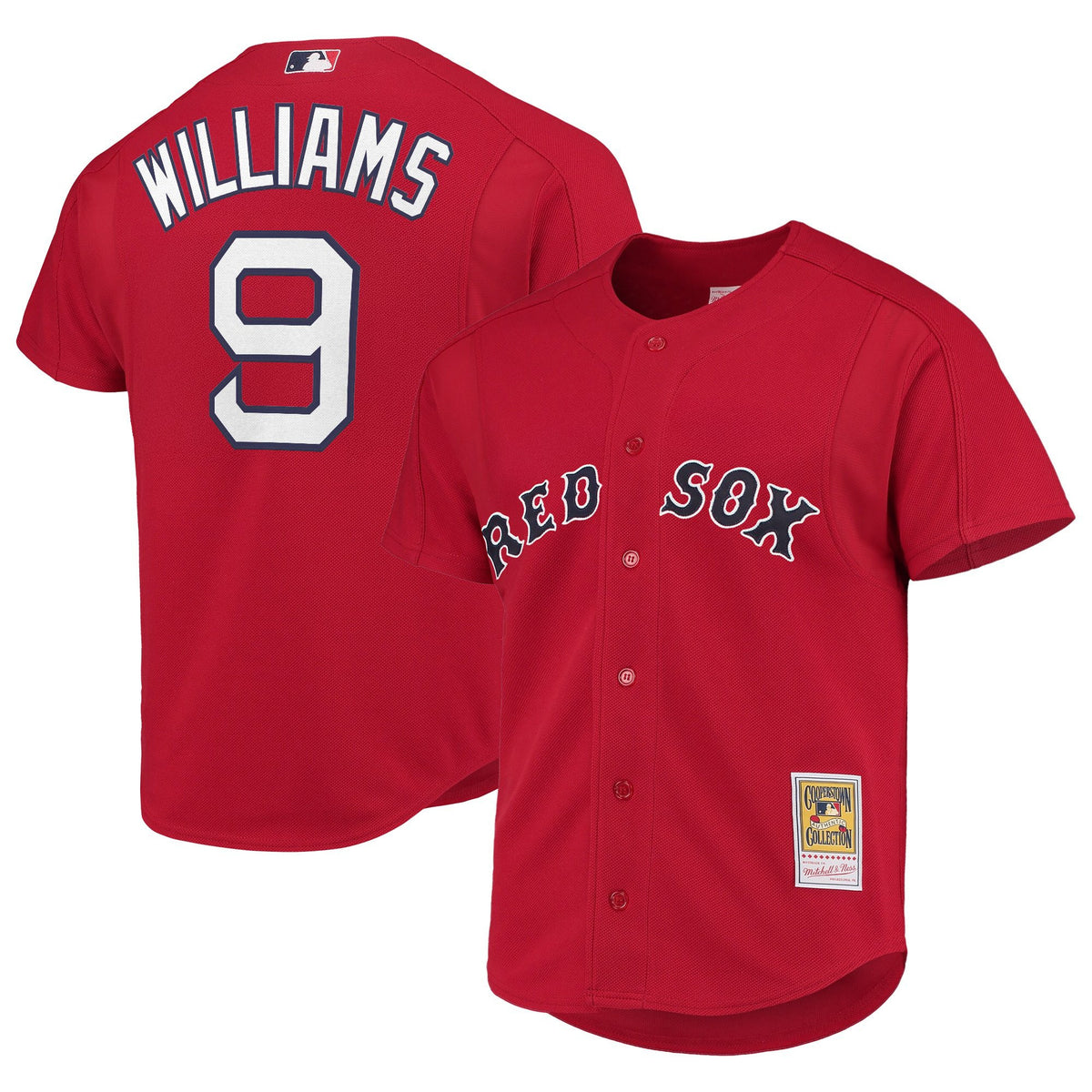 Men's Boston Red Sox Throwback Jersey - Cooperstown Collection - All Stitched