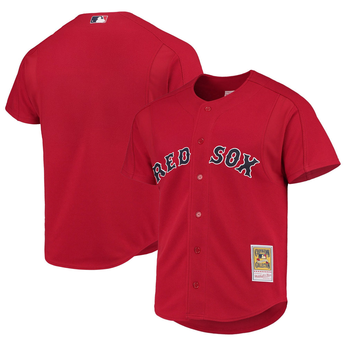 Men's Boston Red Sox Throwback Jersey - Cooperstown Collection - All Stitched