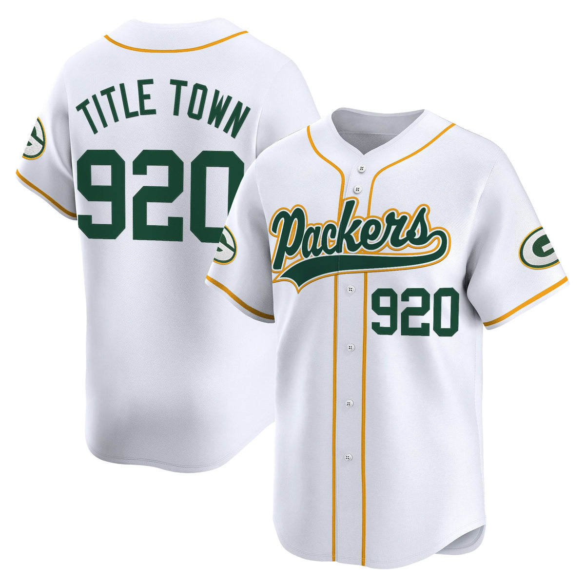 Men's Green Bay Packers 2025 Vapor Baseball Jersey - All Stitched