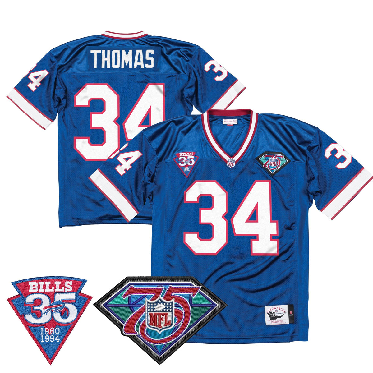 Men's Buffalo Bills Throwback Player Jersey - All Stitched
