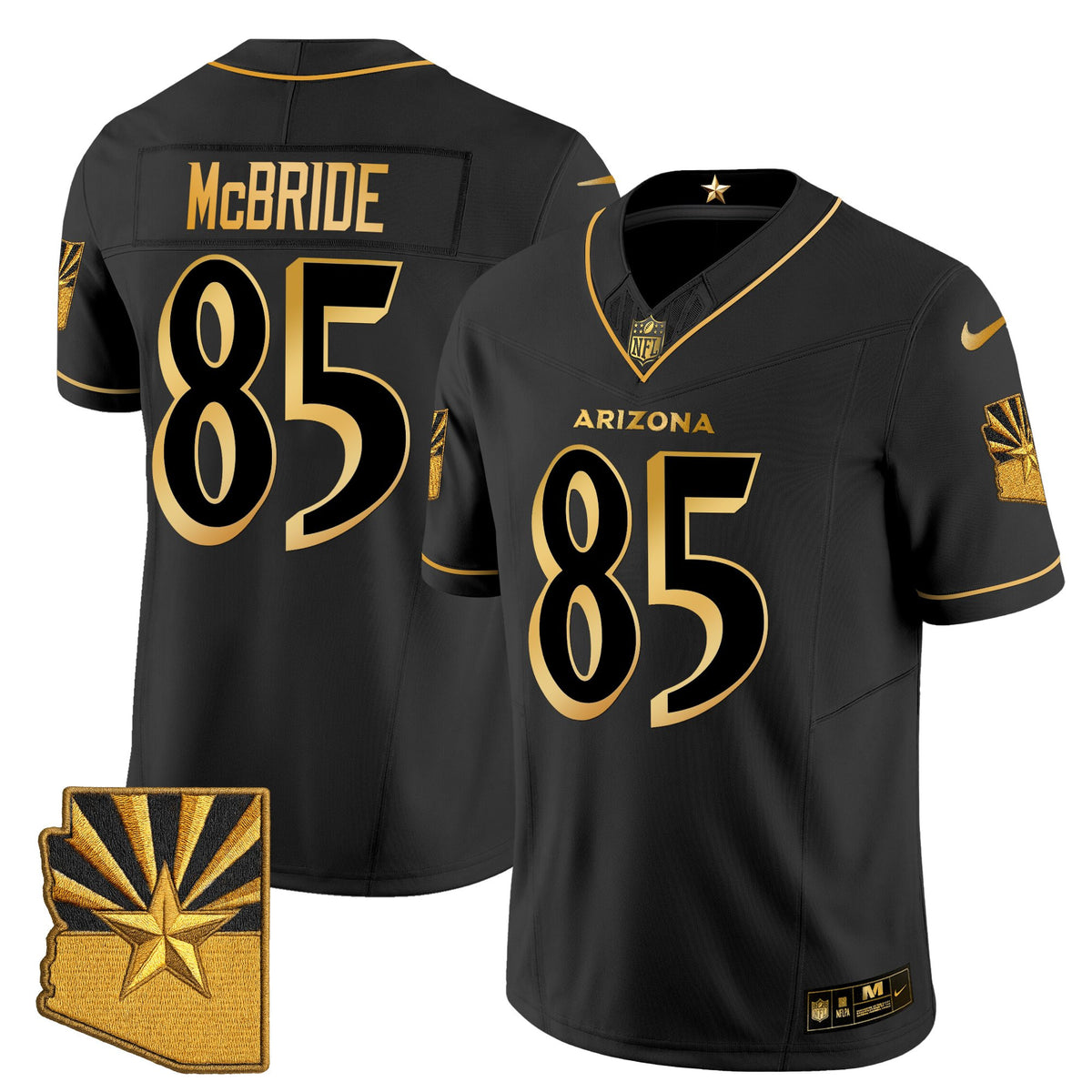 Men's Arizona Cardinals 2025 "Rivalries" Gold Vapor Limited Jersey - All Stitched