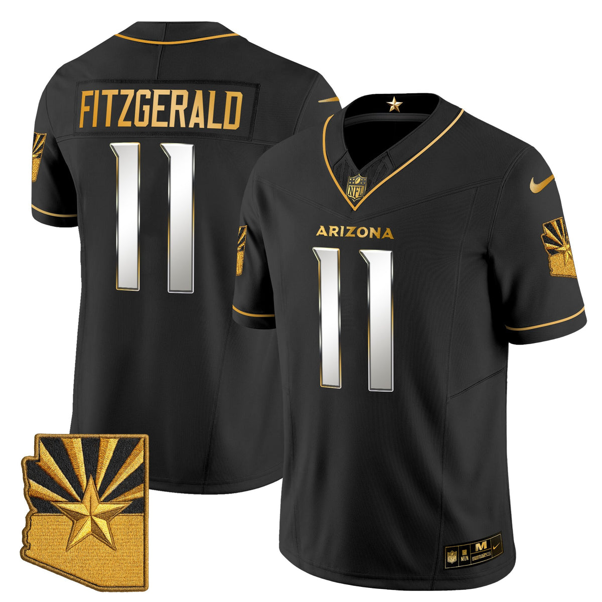 Men's Arizona Cardinals 2025 "Rivalries" Gold Vapor Limited Jersey - All Stitched