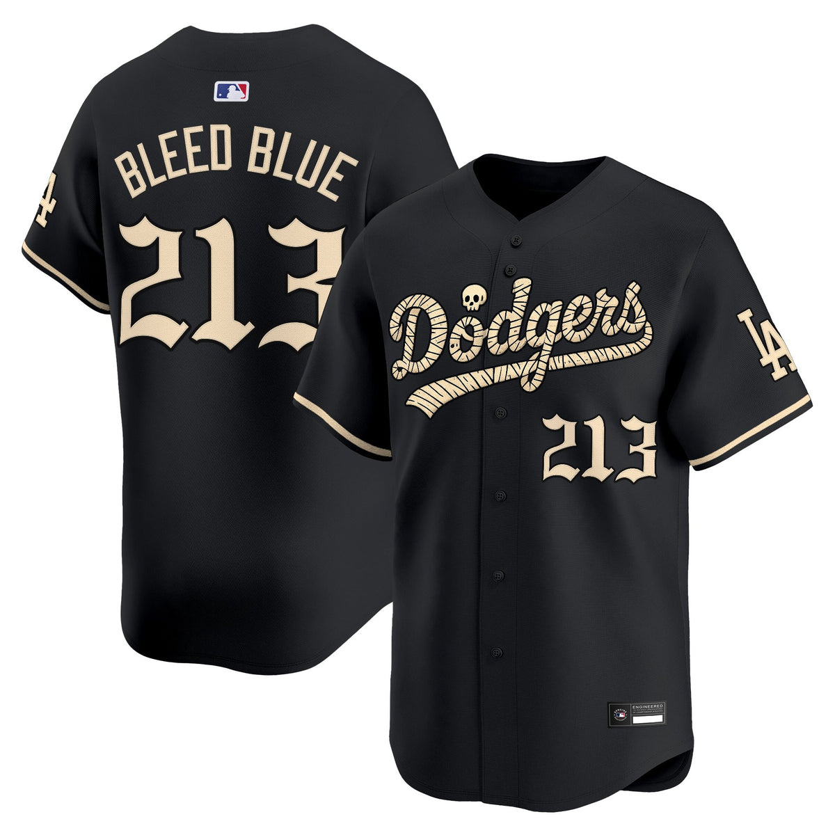 Los Angeles Dodgers 'Halloween Mummy Edition' Premier Limited Jersey - Stitched