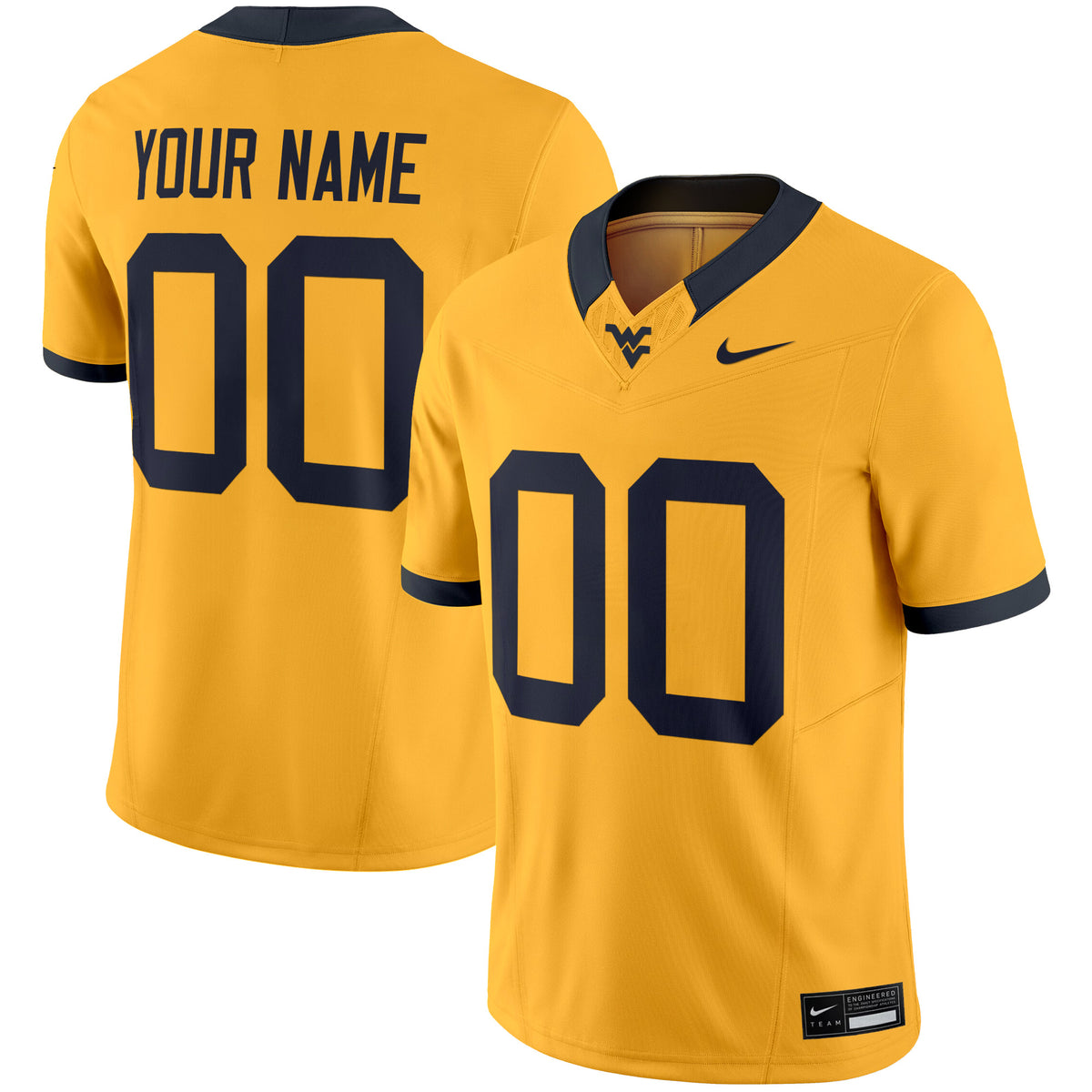 West Virginia Mountaineers 2025 Vapor Limited Custom Jersey - All Stitched