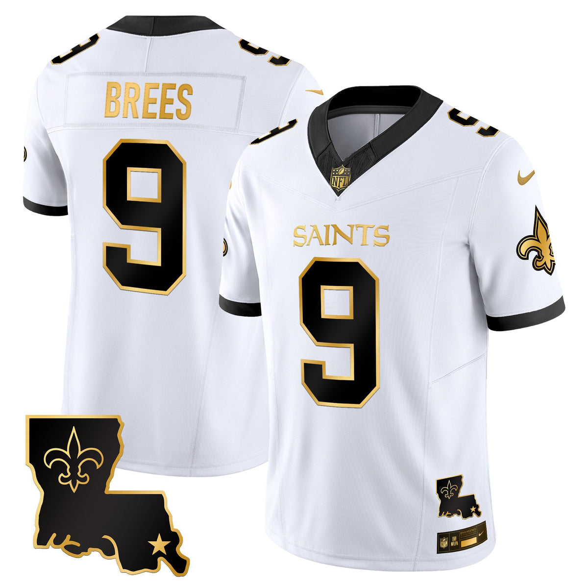 Men's New Orleans Saints 2025 Gold Vapor Limited Jersey - All Stitched