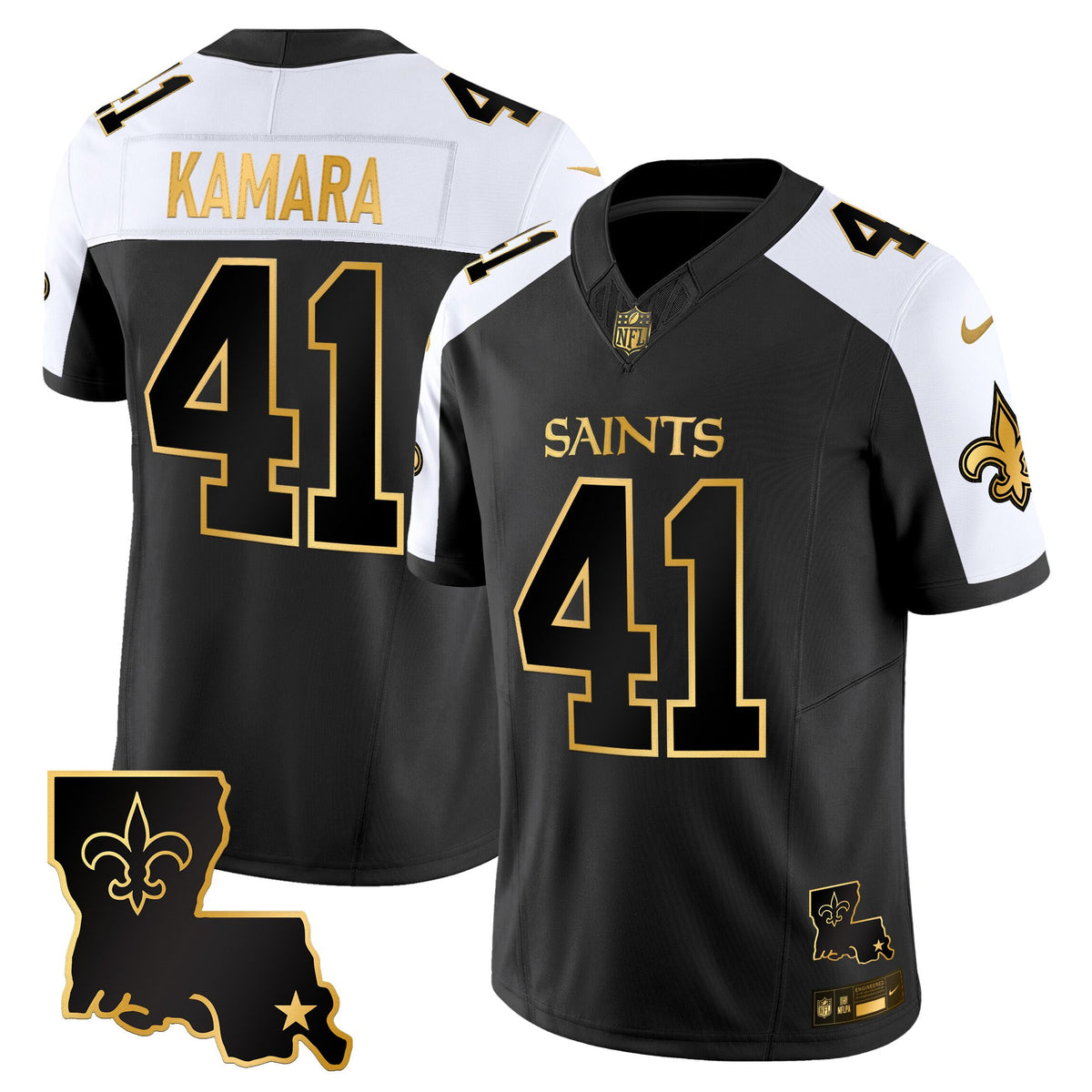Men's New Orleans Saints 2025 Gold Vapor Limited Jersey - All Stitched