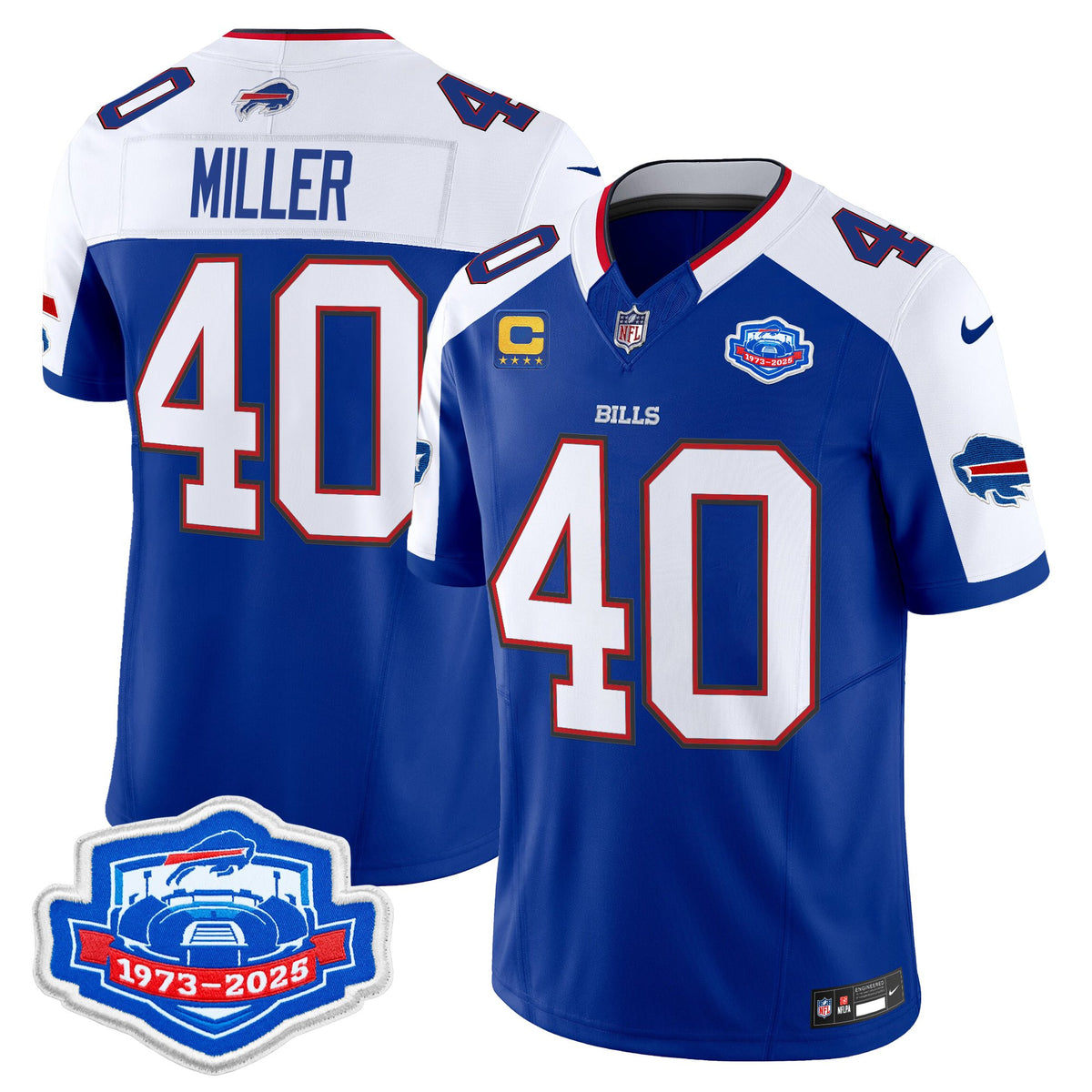 Men's Buffalo Bills 2025 Farewell Season Patch Vapor Limited Jersey - All Stitched