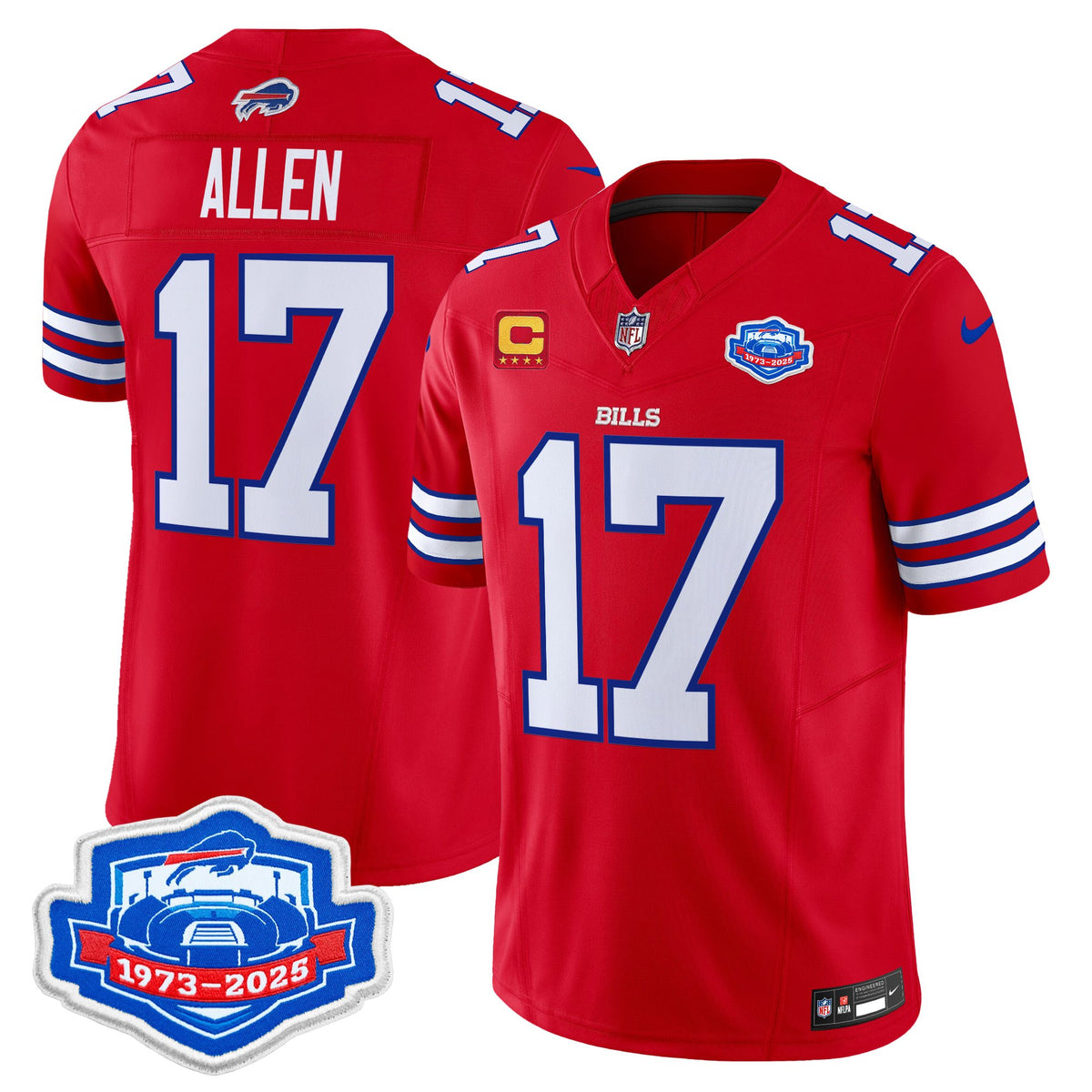 Men's Buffalo Bills 2025 Farewell Season Patch Vapor Limited Jersey - All Stitched
