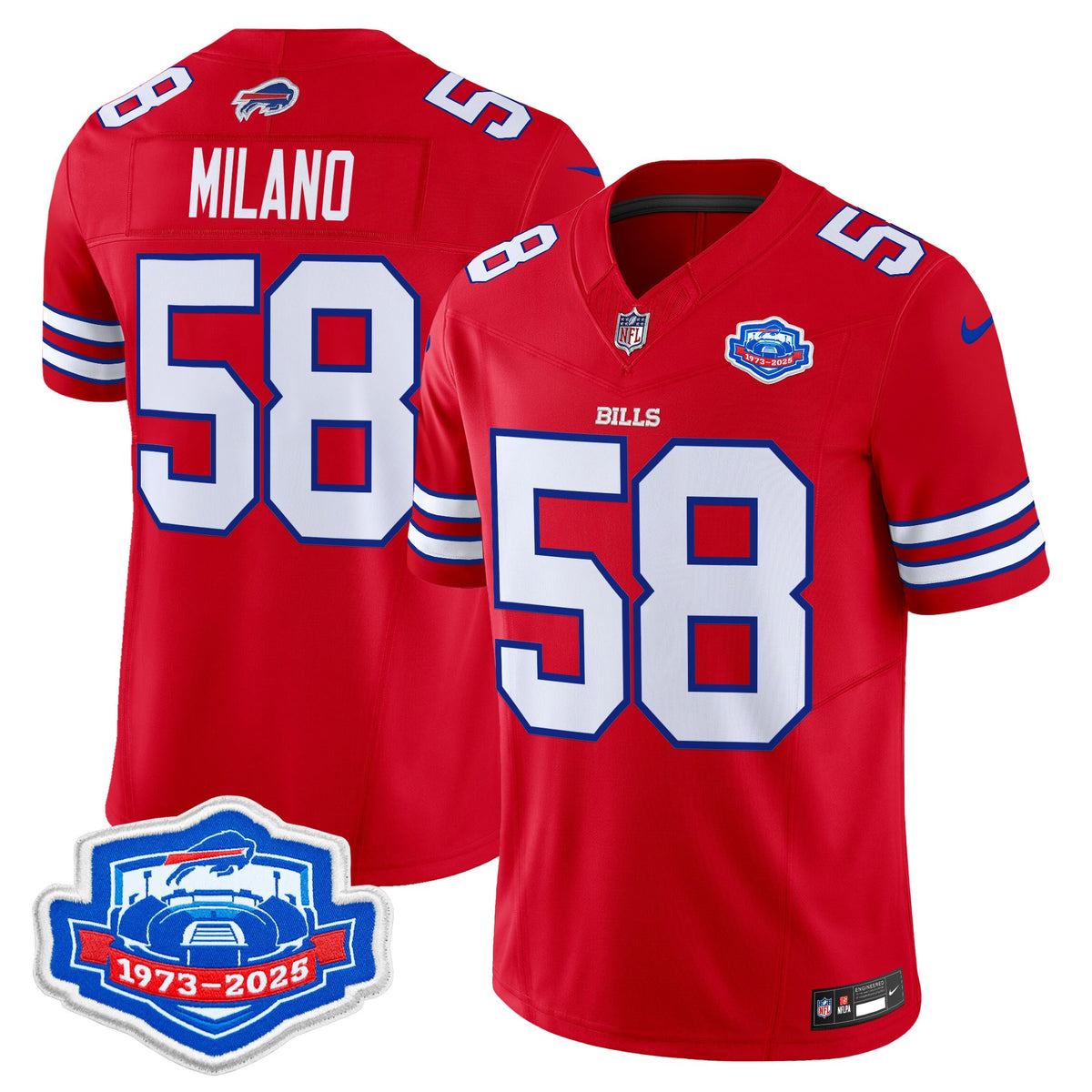 Men's Buffalo Bills 2025 Farewell Season Patch Vapor Limited Jersey - All Stitched