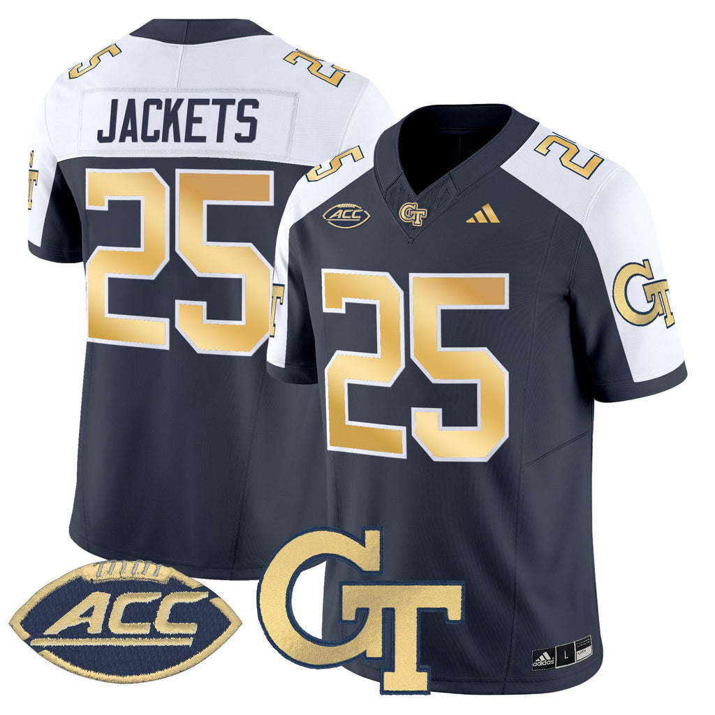 Men's Georgia Tech Yellow Jackets 2025 Vapor Limited Jersey - All stitched