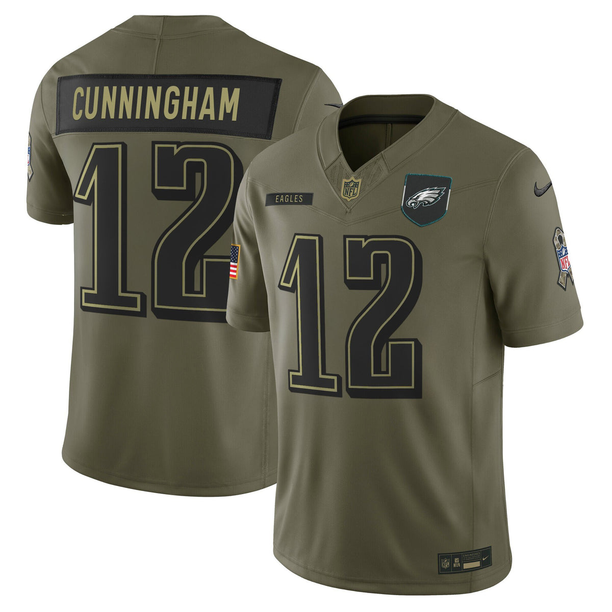 Men's Philadelphia Eagles 2025 Salute to Service Limited Jersey - All Stitched