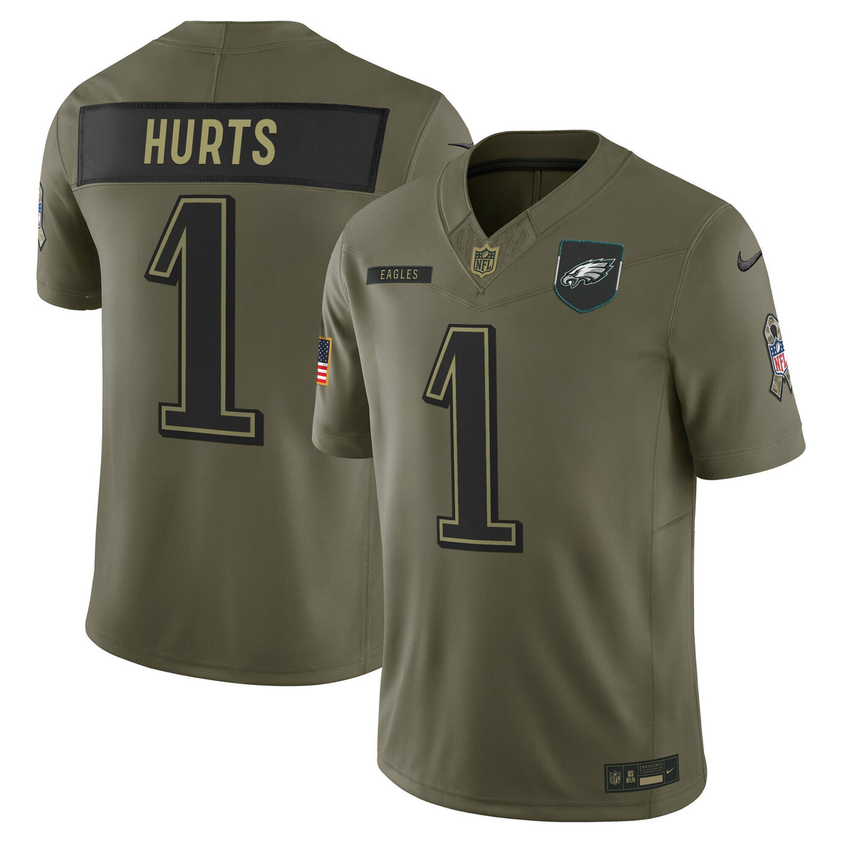 Men's Philadelphia Eagles 2025 Salute to Service Limited Jersey - All Stitched