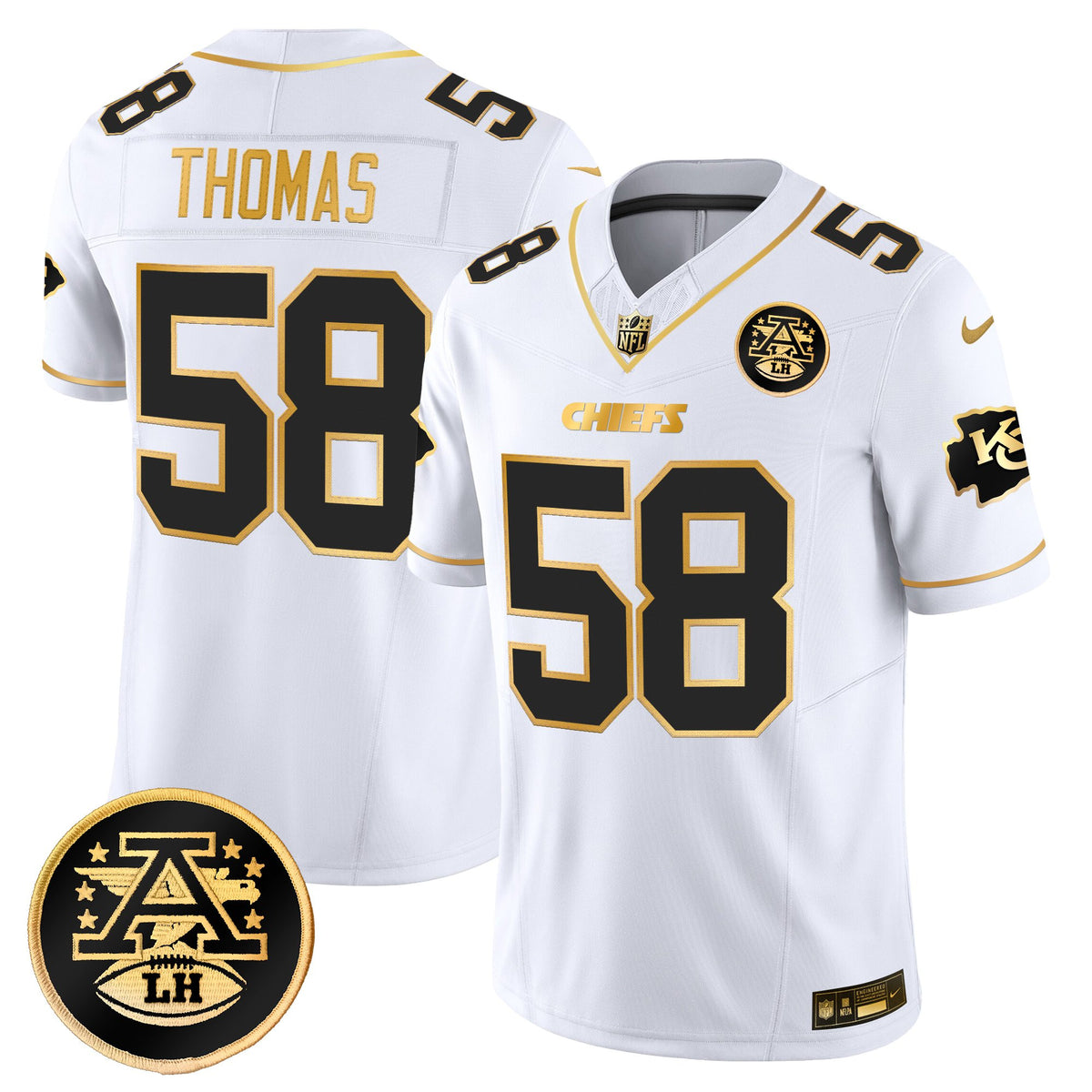 Men's Kansas City Chiefs 2025 Gold Vapor Limited Jersey - All Stitched