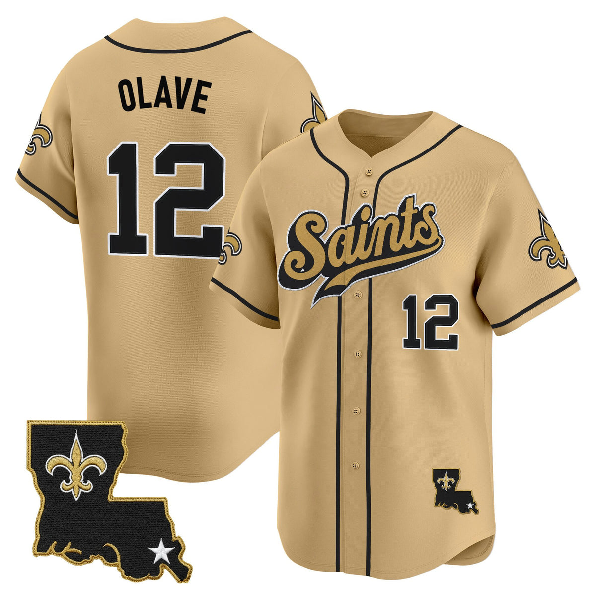 Men's New Orleans Saints 2025 Vapor Baseball Jersey - All Stitched