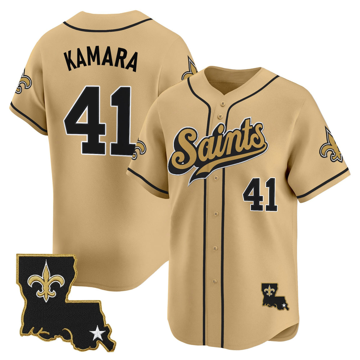 Men's New Orleans Saints 2025 Vapor Baseball Jersey - All Stitched