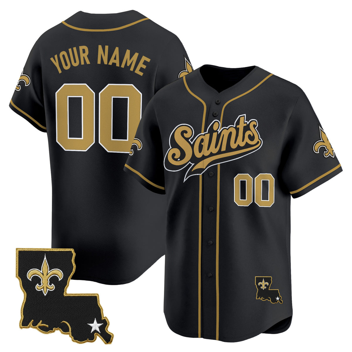 New Orleans Saints 2025 Vapor Baseball Custom Jersey - All Stitched