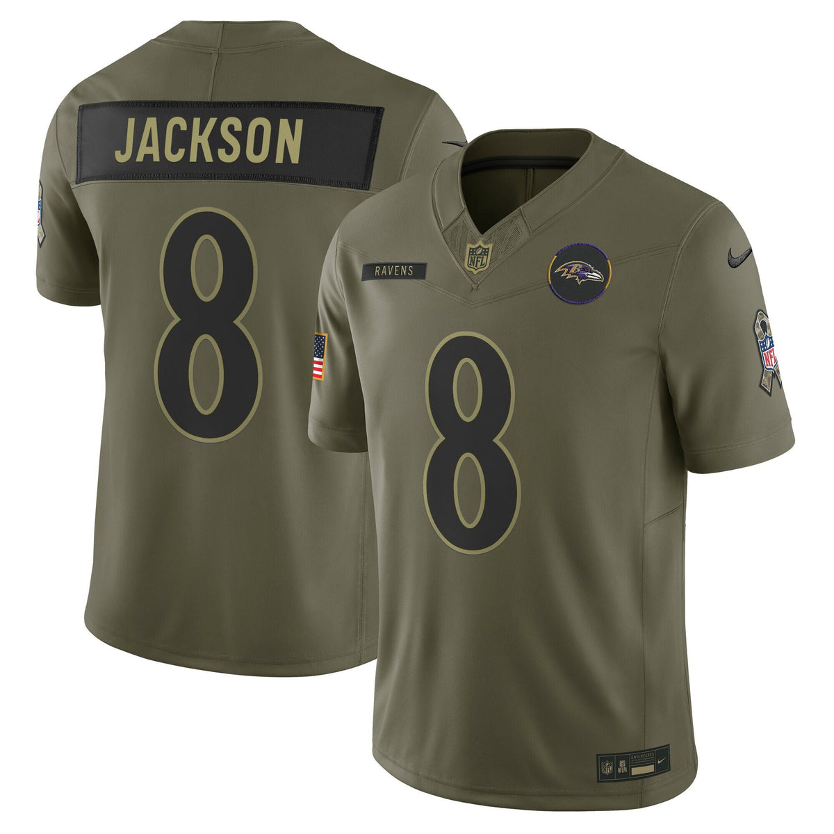 Baltimore Ravens 2025 Salute to Service Vapor Limited Jersey - All Stitched