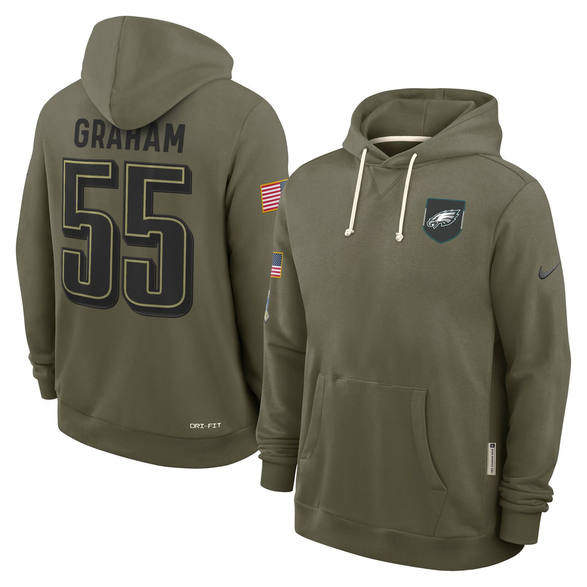 Philadelphia Eagles 2025 Salute to Service Pullover Hoodie - All Stitched