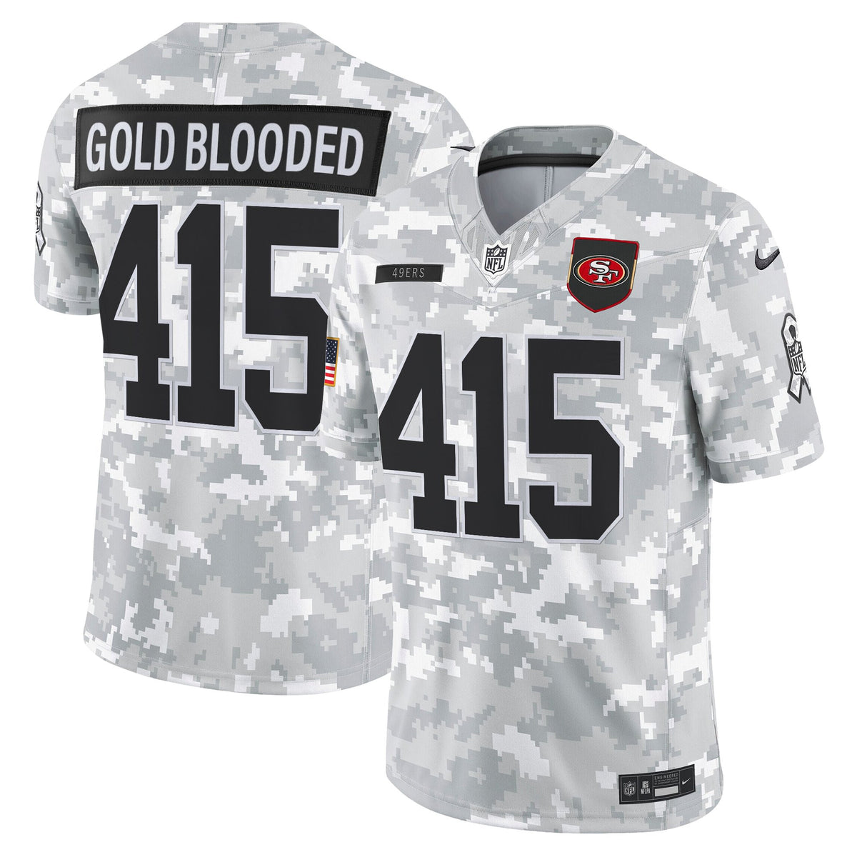 Men's San Francisco 49ers 2025 Salute to Service Vapor Limited Jersey - All Stitched