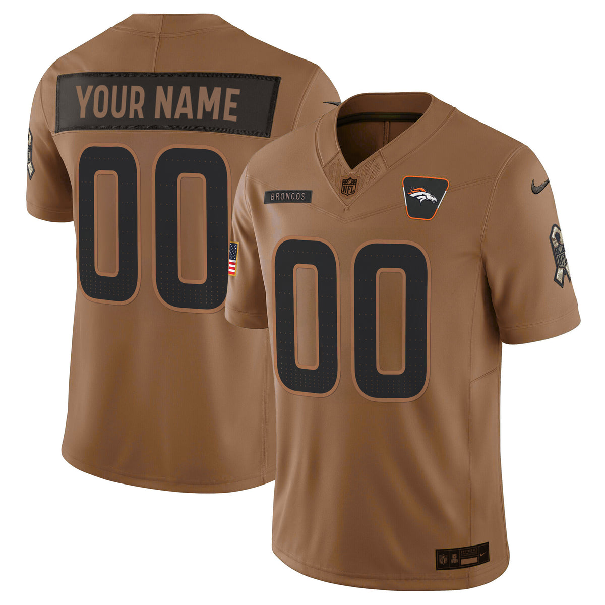 Denver Broncos 2025 Salute to Service Vapor Limited Custom Jersey - All Stitched