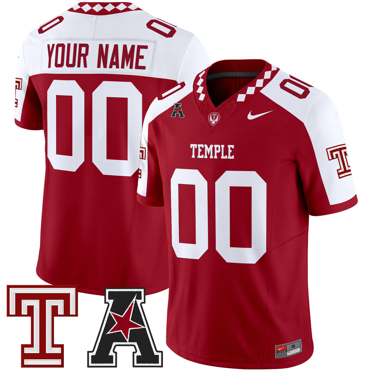 Temple Owls 2025 Vapor Limited Custom Jersey - All Stitched