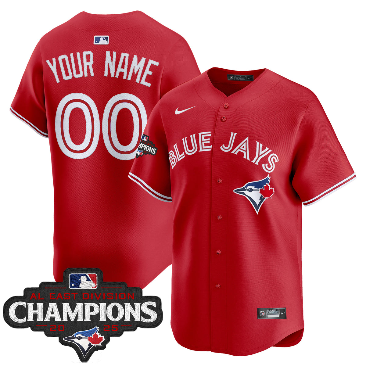 Toronto Blue Jays 2025 AL East Division Champions Vapor Premier Limited Custom Jersey - All Stitched
