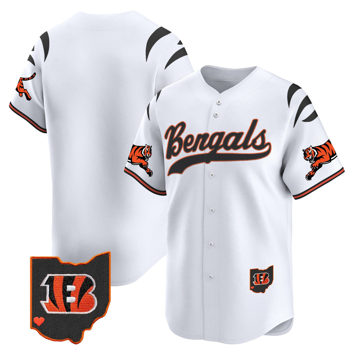 Men's Cincinnati Bengals 2025 Vapor Limited Baseball Jersey V2 - All Stitched