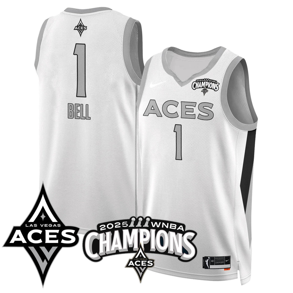 Men's Las Vegas Aces 2025 WNBA Championship Jersey - All Stitched