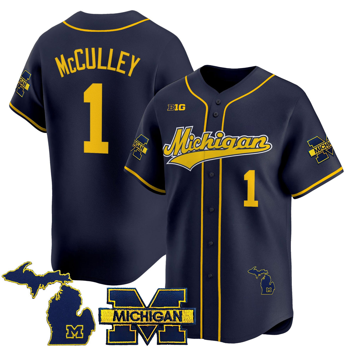 Men's Michigan Wolverines 2025 Vapor Baseball Jersey - All Stitched
