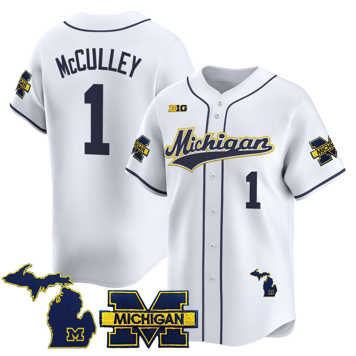 Men's Michigan Wolverines 2025 Vapor Baseball Jersey - All Stitched