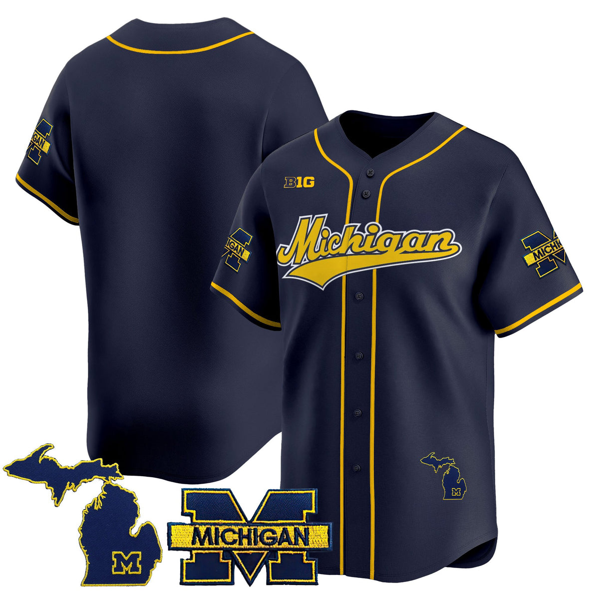 Men's Michigan Wolverines 2025 Vapor Baseball Jersey - All Stitched