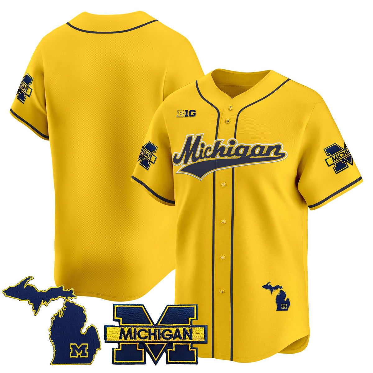 Men's Michigan Wolverines 2025 Vapor Baseball Jersey - All Stitched
