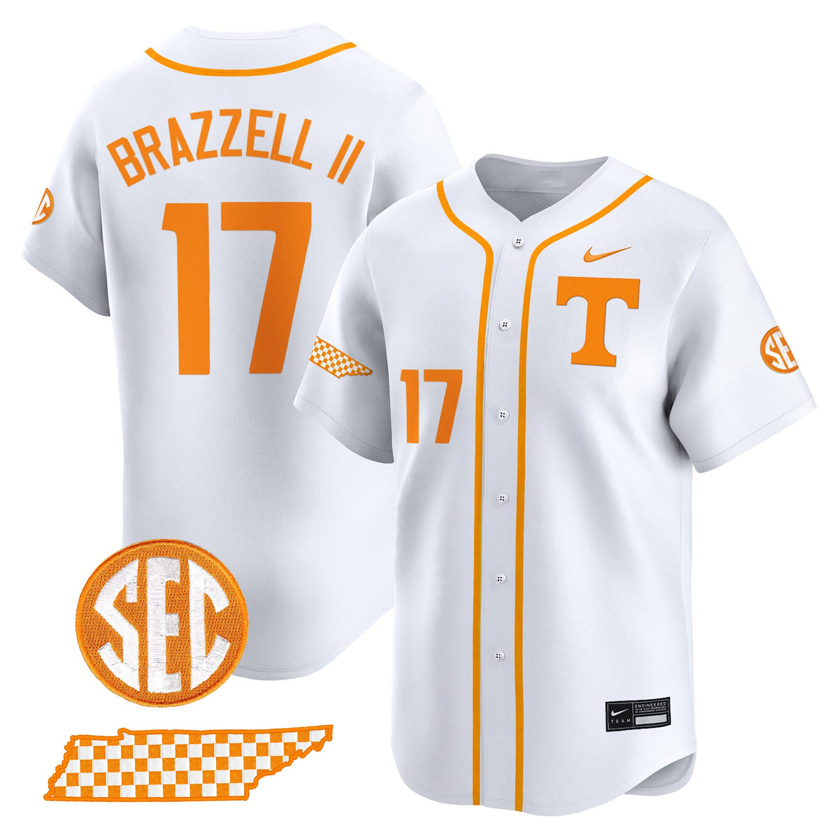 Men's Tennessee Volunteers 2025 Vapor Baseball Jersey - All Stitched