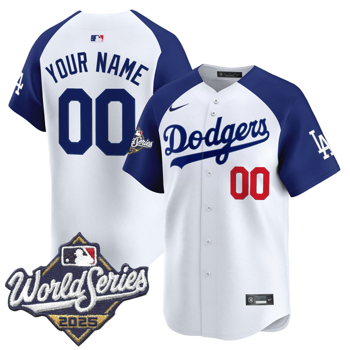 Dodgers 2025 World Series Vapor Premier Limited Custom Jersey - All Stitched