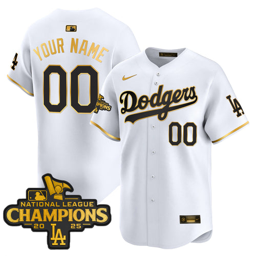 Dodgers 2025 National League Champions Vapor Premier Limited Custom Jersey - All Stitched