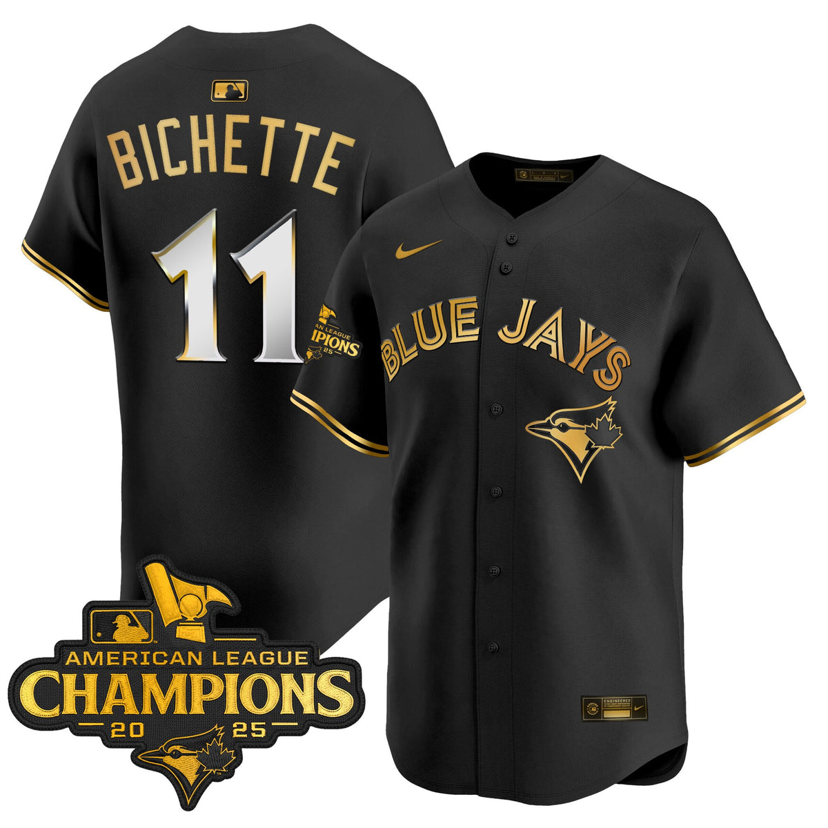 Men's Toronto Blue Jays 2025 American League Champions Vapor Premier Limited Jersey - All Stitched